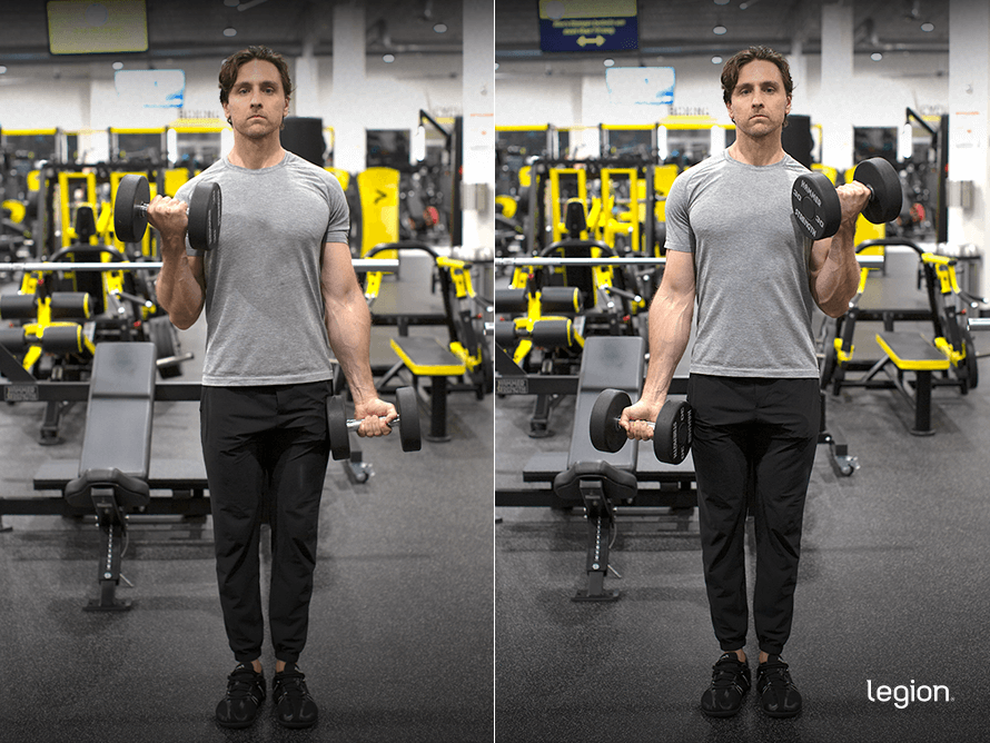 Alternating incline dumbbell online curl