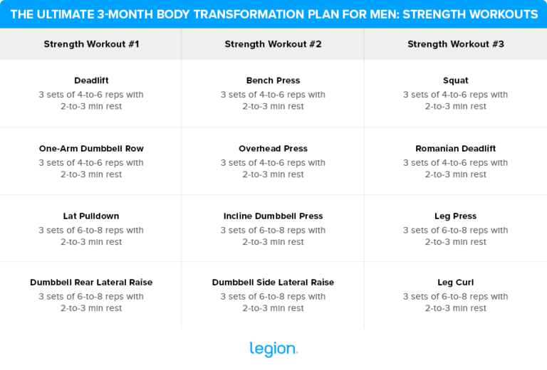 The Ultimate 3 Month Male Body Transformation Plan Legion
