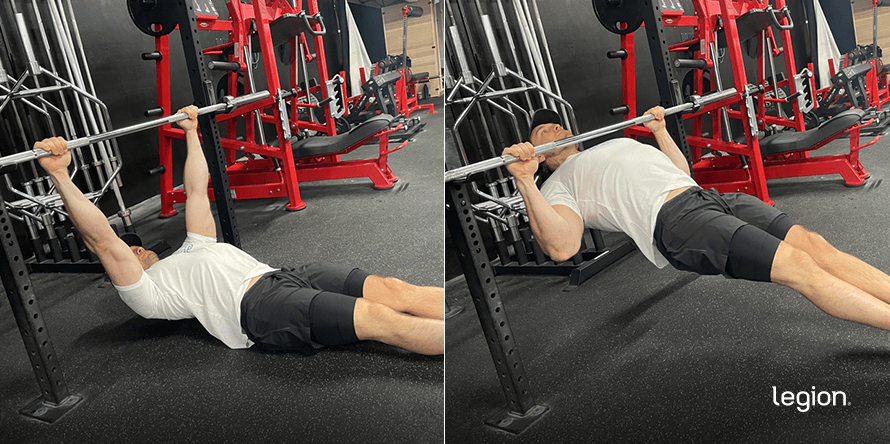Bodyweight Row before/after
