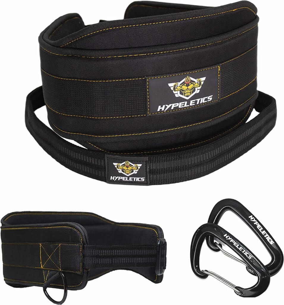 Fitness Leather Weight Lifting Dip Belt with Chain Pull-Ups Squat Back  Support