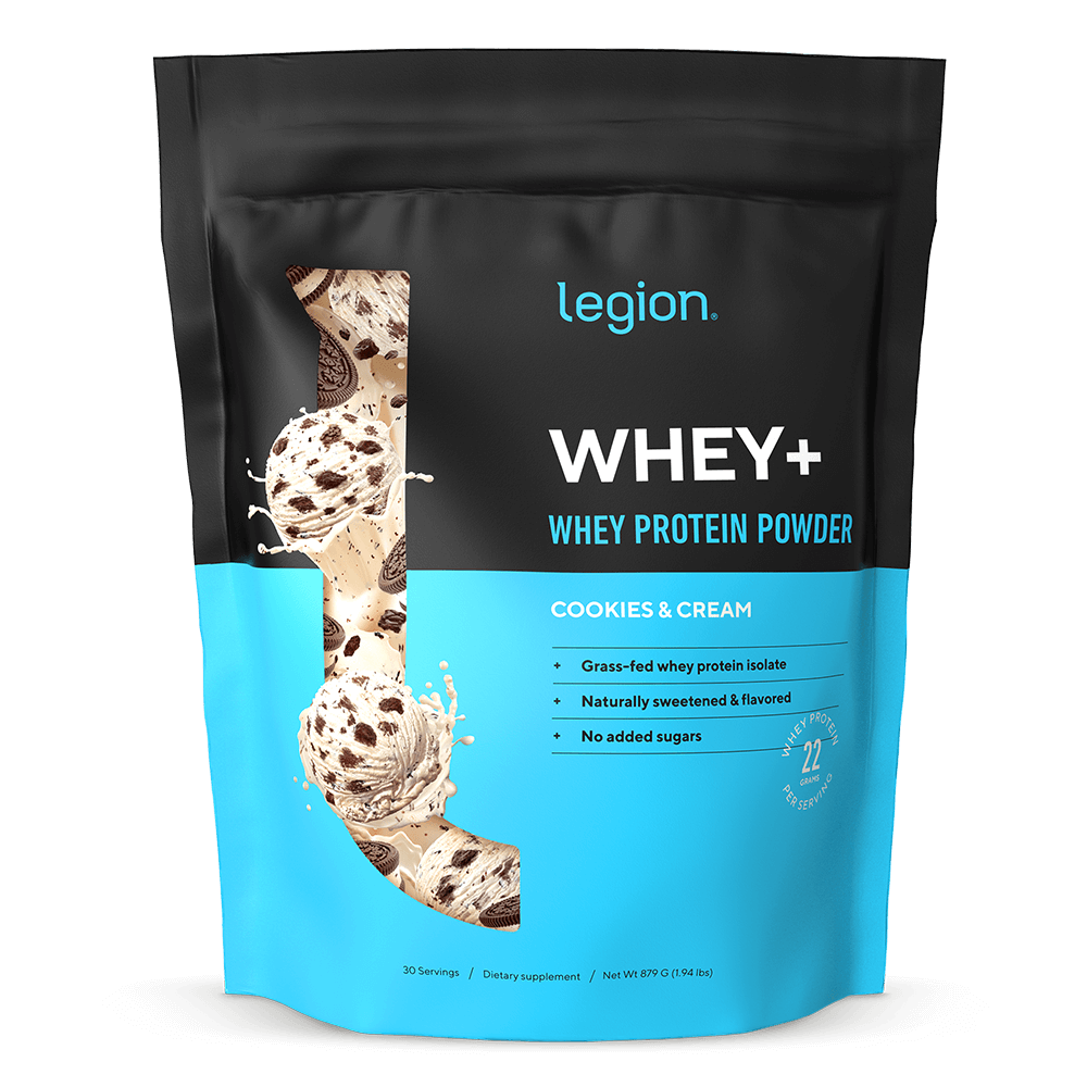 Legion Whey+ Grass Fed Whey Protein Isolate | Cookies & Cream | 2 lb