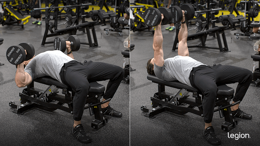Dumbbell Bench Press before/after