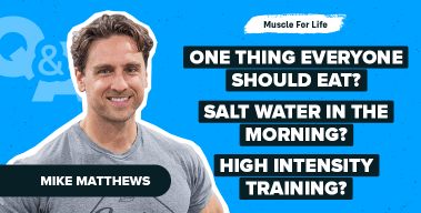 Ep. #1127: Q&A: Salt Water Benefits, Lifting Facial Expressions, HIT Training, Bulking Hunger, & More