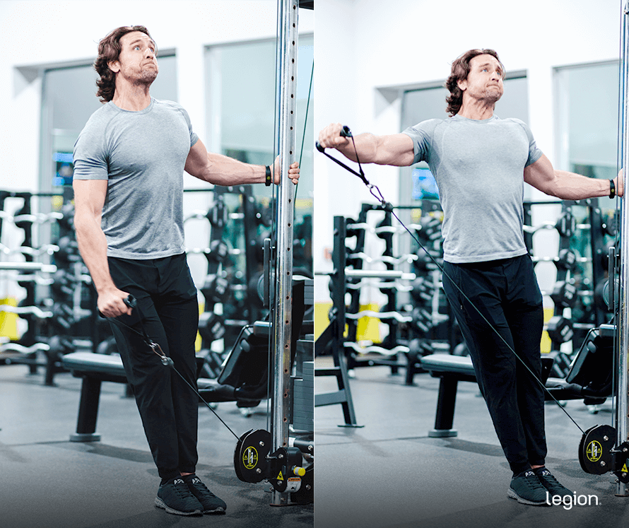 Cable Side Lateral Raise before and after