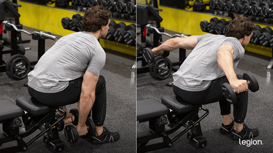 Dumbbell Rear Lateral Raise before and after