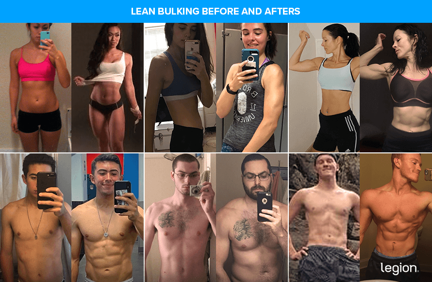 Lean Bulking before after