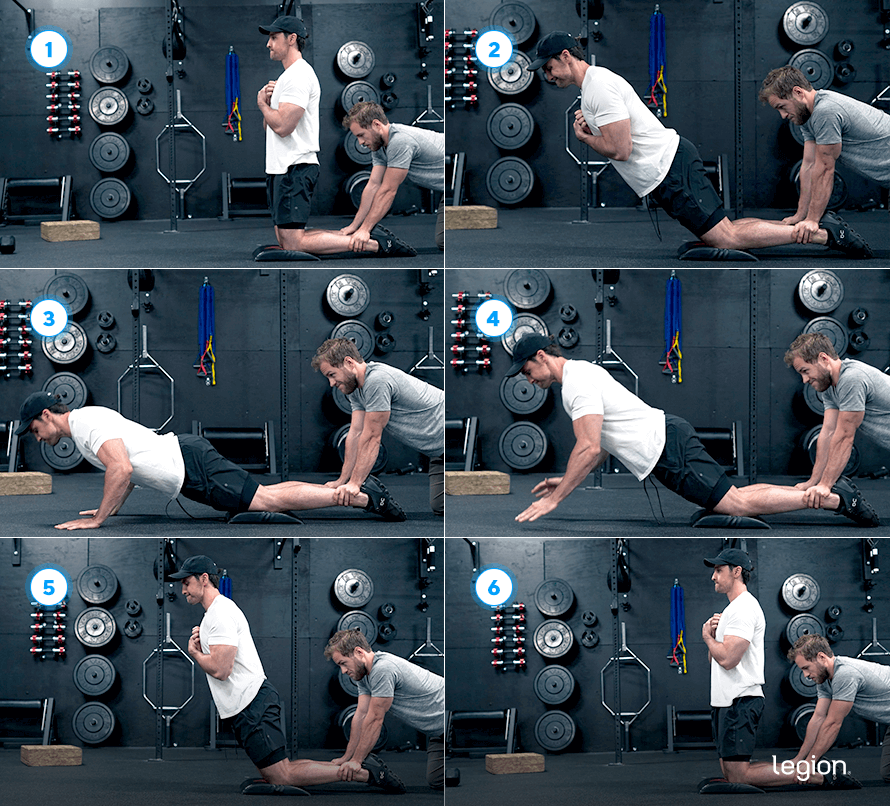 Nordic Hamstring Curl before after