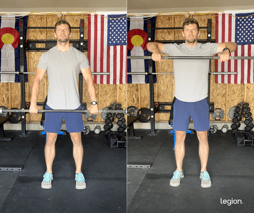 Barbell Upright Row before/after
