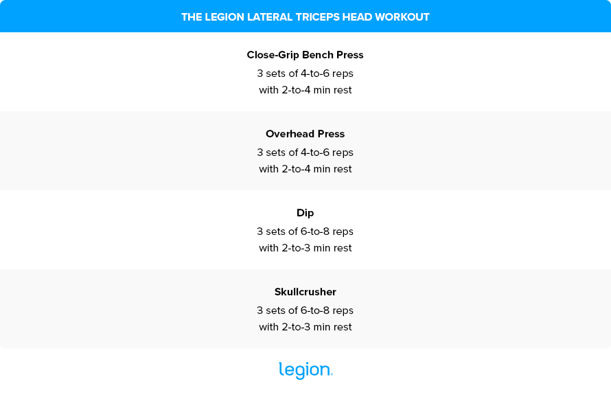 The Legion Lateral Triceps Head Workout