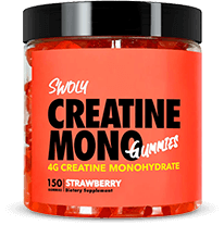 Bottle of Swoly Creatine Gummies