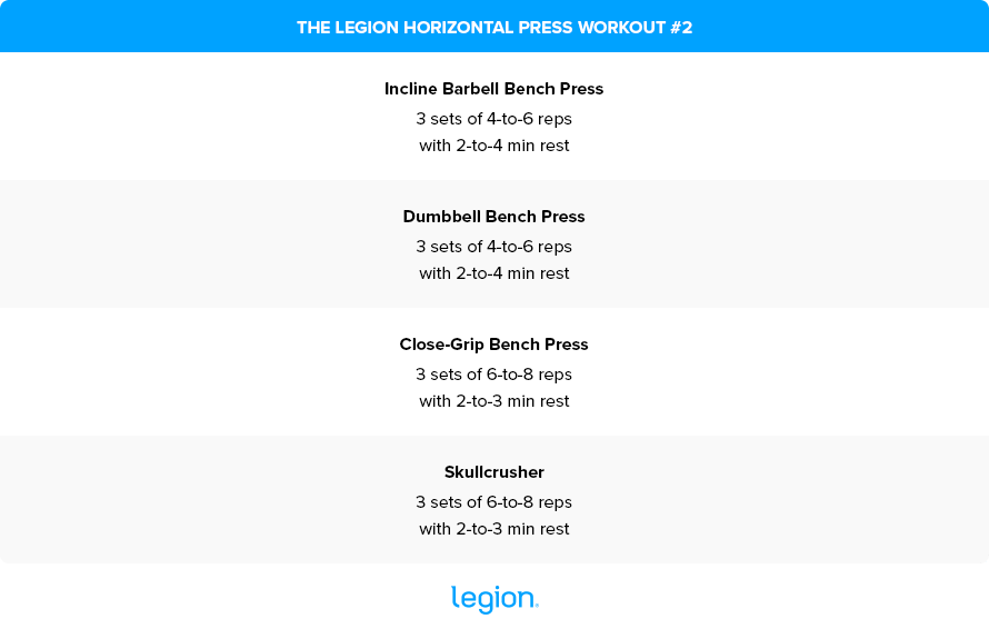 The Legion Horizontal Press Workout #2