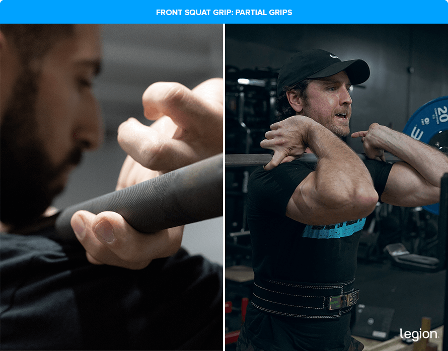 Front Squat Grips: Partial Grips