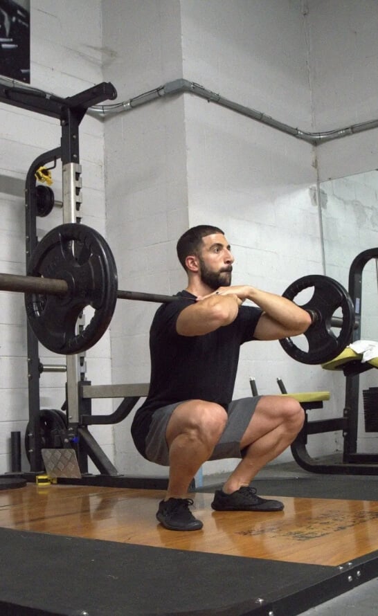 Crossed -Arm Front Squat Grip