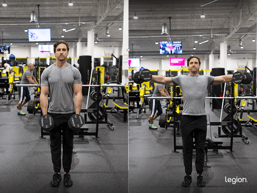 Dumbbell Side Lateral Raise before after