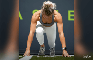 Female Legion Athlete Sprinting