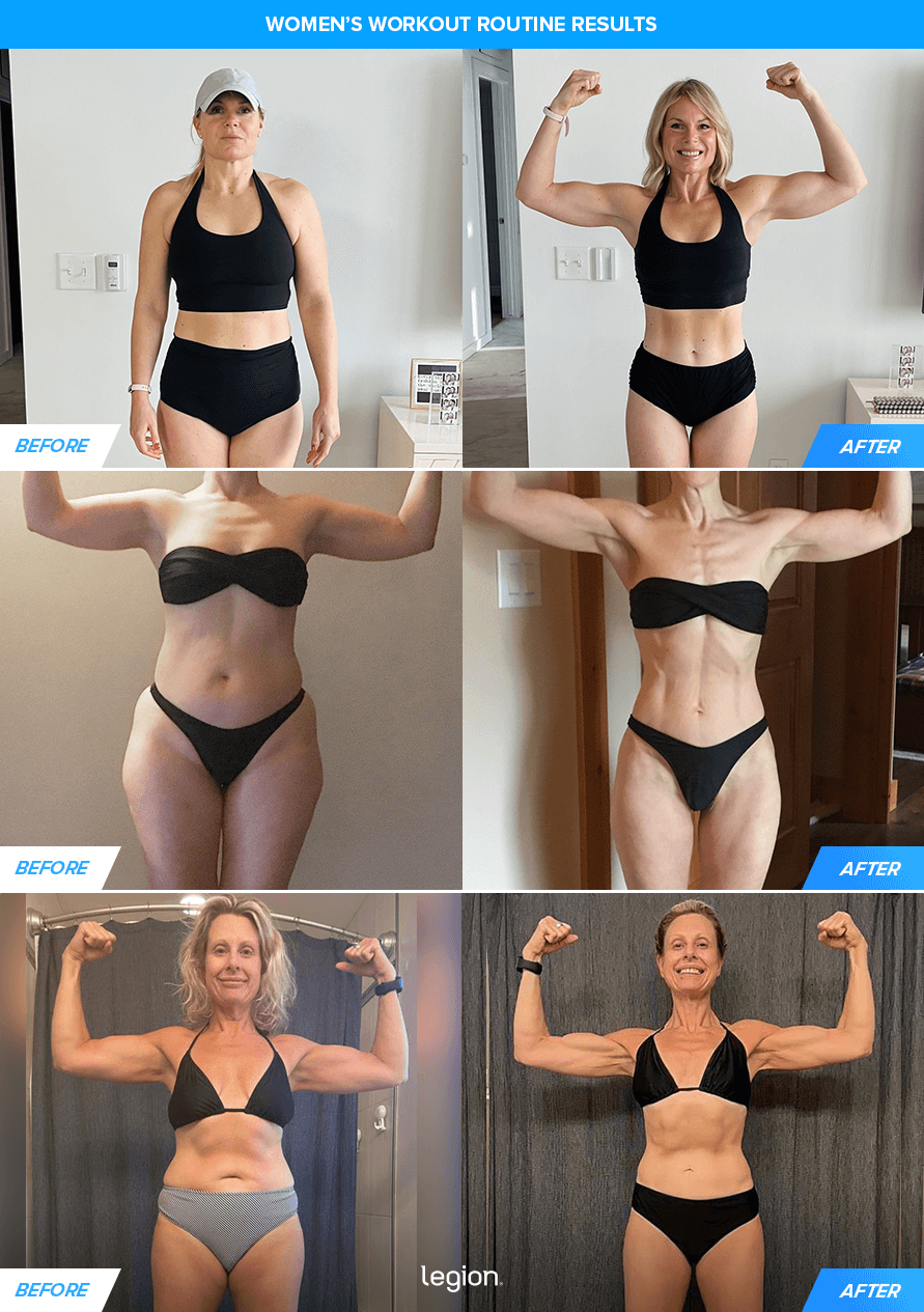 Results from following a lifting program for women.
