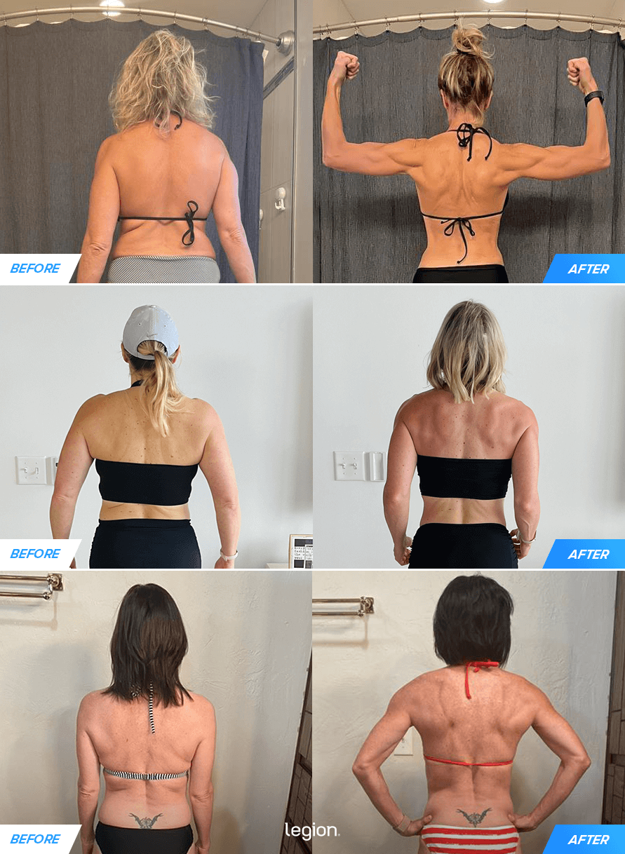 Pull Day Workout for Women Before and Afters