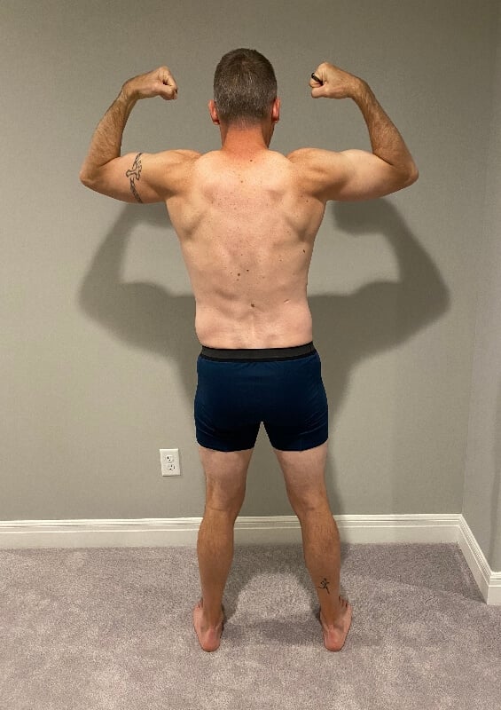 male progress photos set back