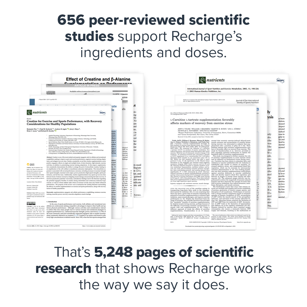 Clinically Effective Ingredients and Doses for Recharge