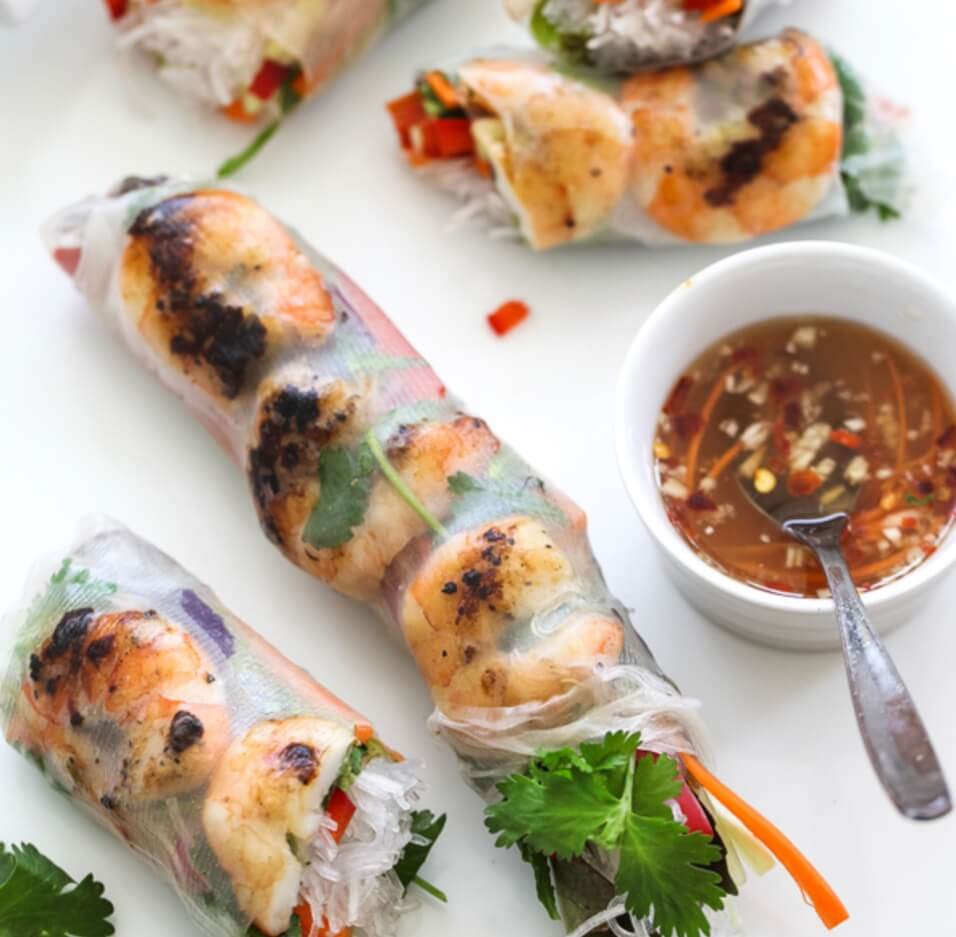 Grilled Shrimp Vietnamese Spring Rolls