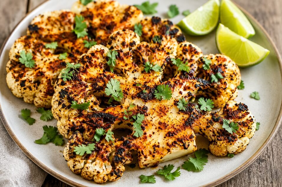 Vegetarian Chipotle-Lime Cauliflower “Steaks”