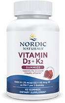 Nordic Naturals Vitamin D3 + K2 Gummies