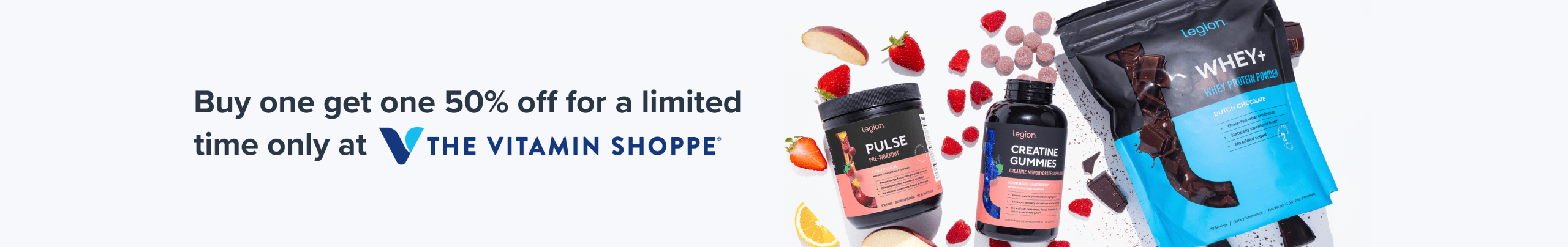 Get $10 cash back on Legion supplements at The Vitamin Shoppe